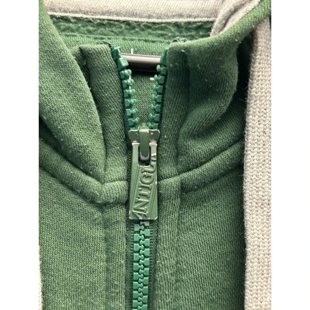 Antigua Mens Boston Celtics NBA Full Zip Hoodie Green Fleece Sweatshirt Large